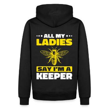 Beekeepers Bees Honey bees Beekeeping - Men’s Premium Organic Hoodie - black - Back - Nico (187cm)