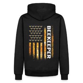 Beekeepers Bees Honey bees Beekeeping - Men’s Premium Organic Hoodie - black - Back - Nico (187cm)