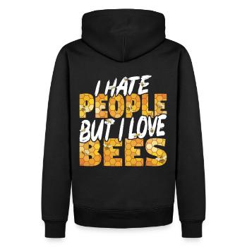 Beekeepers Bees Honey bees Beekeeping - Men’s Premium Organic Hoodie - black - Back - Nico (187cm)