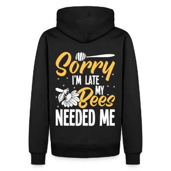 Beekeepers Bees Honey bees Beekeeping - Men’s Premium Organic Hoodie - black - Back - Nico (187cm)