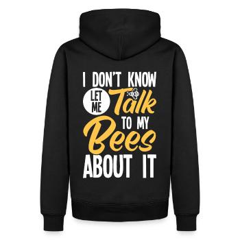 Beekeepers Bees Honey bees Beekeeping - Men’s Premium Organic Hoodie - black - Back - Nico (187cm)