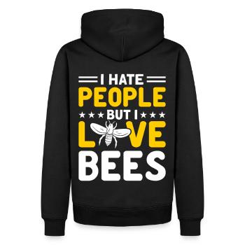Beekeepers Bees Honey bees Beekeeping - Men’s Premium Organic Hoodie - black - Back - Nico (187cm)