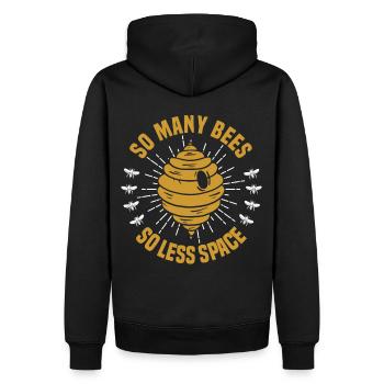 Beekeepers Bees Honey bees Beekeeping - Men’s Premium Organic Hoodie - black - Back - Nico (187cm)