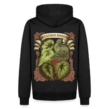 Vintage Begonie lustiger Blumen-Spruch - Männer Premium Bio Hoodie - Schwarz - Hinten - Nico (187cm)