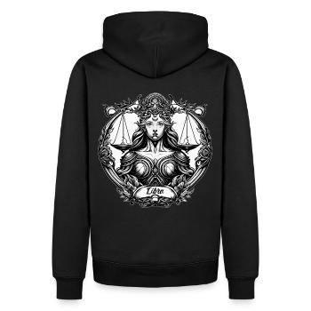 Occult Libra Astrology Greek Goddess Horoscope Zod - Männer Premium Bio Hoodie - Schwarz - Hinten - Nico (187cm)