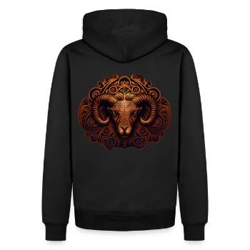 Signe du zodiaque Bélier Ram Astrologie Symbole - Sweat à capuche Premium bio Homme - noir - Dos - Nico (187cm)