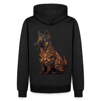 Dog Chinese Zodiac Lunar Year Animal Lover - Men’s Premium Organic Hoodie - black - Back - Nico (187cm)