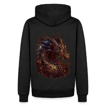 Dragon Chinese Zodiac Animal Horoscope Witchcraft - Männer Premium Bio Hoodie - Schwarz - Hinten - Nico (187cm)