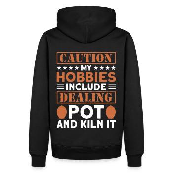 Töpfern Töpfer Töpferei Pottery - Männer Premium Bio Hoodie - Schwarz - Hinten - Nico (187cm)