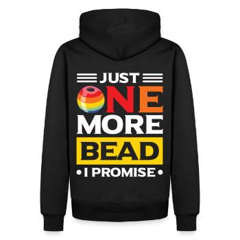 Perle Perle Broderie Bijoutier Fabricant de bijoux - Sweat à capuche Premium bio Homme - noir - Dos - Nico (187cm)
