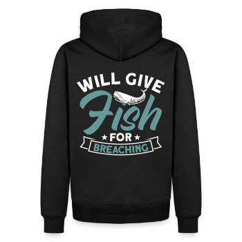 Whale Watching Whale Watching Orca Blue Whale - Men’s Premium Organic Hoodie - black - Back - Nico (187cm)