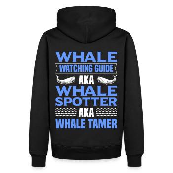 Whale Watching Whale Watching Whales Orca Blue Whale - Men’s Premium Organic Hoodie - black - Back - Nico (187cm)