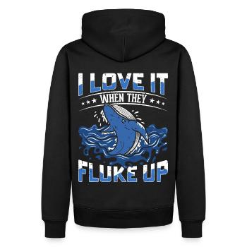 Whale Watching Whale Watching Orca Blue Whale - Men’s Premium Organic Hoodie - black - Back - Nico (187cm)