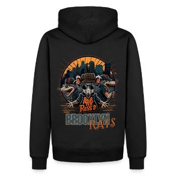 Peste des rats à Brooklyn à New York - Sweat à capuche Premium bio Homme - noir - Dos - Nico (187cm)