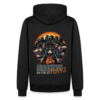 New York City Brooklyn Rat Rats - Sweat à capuche Premium bio Homme - noir - Dos - Nico (187cm)