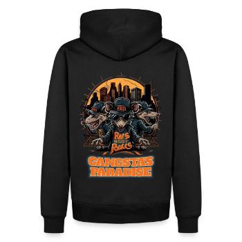 New York : Brooklyn Rats, Gangstas Paradise - Sweat à capuche Premium bio Homme - noir - Dos - Nico (187cm)