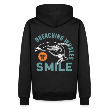 Whale Watching Whale Watching Whales Orca Blue Whale - Men’s Premium Organic Hoodie - black - Back - Nico (187cm)