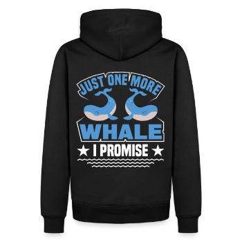 Whale Watching Whale Watching Orca Blue Whale - Men’s Premium Organic Hoodie - black - Back - Nico (187cm)