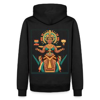 Déesse Inca Mama Cocha Mythologie Antique - Sweat à capuche Premium bio Homme - noir - Dos - Nico (187cm)