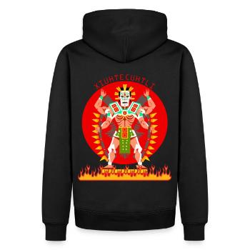 Ancient Aztec Deity Xiuhtecuhtli Aztec Mythology - Männer Premium Bio Hoodie - Schwarz - Hinten - Nico (187cm)