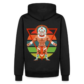 Ancient Aztec Deity Xipe Totec Inca Maya God - Männer Premium Bio Hoodie - Schwarz - Hinten - Nico (187cm)