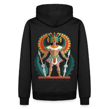 Ancient Aztec God Mixcoatl Historic Inca Mythology - Männer Premium Bio Hoodie - Schwarz - Hinten - Nico (187cm)
