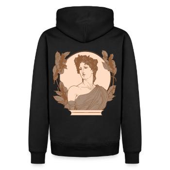 Divinité européenne Vénus Déesse romaine Mytholo antique - Sweat à capuche Premium bio Homme - noir - Dos - Nico (187cm)