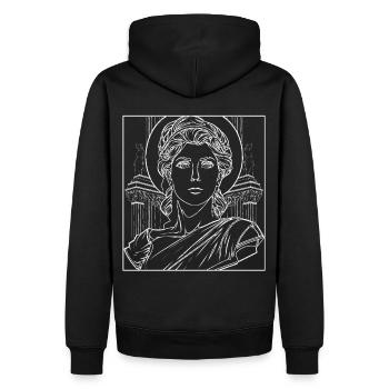Greek Goddess of Wisdom Athena Ancient Mythology - Men’s Premium Organic Hoodie - black - Back - Nico (187cm)