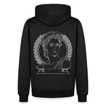 Divinité européenne Déesse romaine Diane Mytholo antique - Sweat à capuche Premium bio Homme - noir - Dos - Nico (187cm)