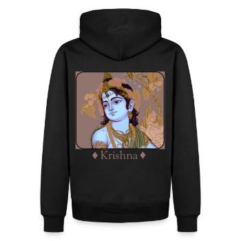 Hindu God Krishna Vishnu Hinduism Deity Mythology - Men’s Premium Organic Hoodie - black - Back - Nico (187cm)