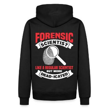 Criminalistique Criminalistique - Sweat à capuche Premium bio Homme - noir - Dos - Nico (187cm)
