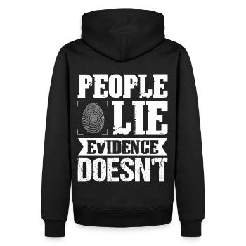 Criminalistique Criminalistique - Sweat à capuche Premium bio Homme - noir - Dos - Nico (187cm)