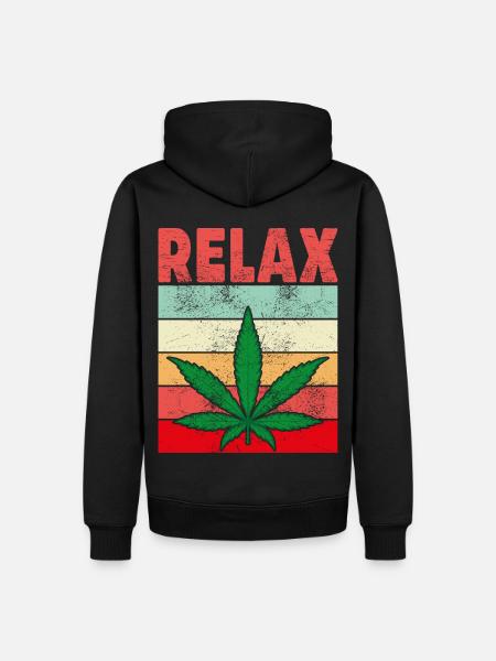 RELAX - Sweat à capuche Premium bio Homme - noir