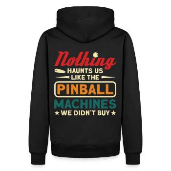 Flipper Retro Pinball Flipperautomat Bumper - Männer Premium Bio Hoodie - Schwarz - Hinten - Nico (187cm)