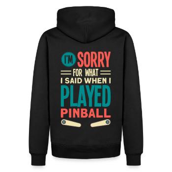 Flipper Retro Pinball Flipperautomat Bumper - Männer Premium Bio Hoodie - Schwarz - Hinten - Nico (187cm)