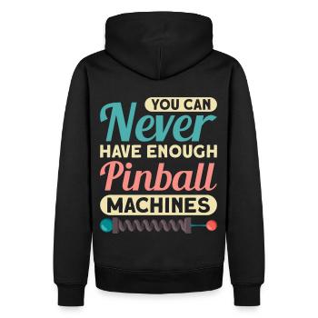 Flipper Retro Pinball Flipperautomat Bumper - Männer Premium Bio Hoodie - Schwarz - Hinten - Nico (187cm)
