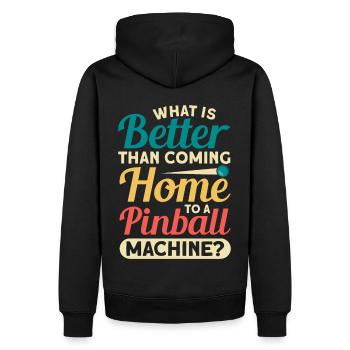 Flipper Retro Pinball Flipperautomat Bumper - Sweat à capuche Premium bio Homme - noir - Dos - Nico (187cm)