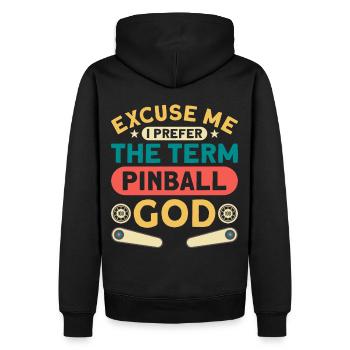 Flipper Retro Pinball Flipperautomat Bumper - Männer Premium Bio Hoodie - Schwarz - Hinten - Nico (187cm)