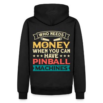Flipper Retro Pinball Flipperautomat Bumper - Sweat à capuche Premium bio Homme - noir - Dos - Nico (187cm)