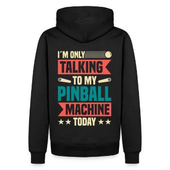 Flipper Retro Pinball Flipperautomat Bumper - Männer Premium Bio Hoodie - Schwarz - Hinten - Nico (187cm)
