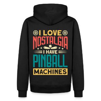 Flipper Retro Pinball Flipperautomat Bumper - Sweat à capuche Premium bio Homme - noir - Dos - Nico (187cm)