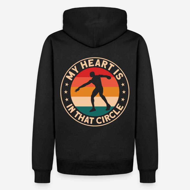Diskuswurf Diskuswerfer Leichtathletik Diskus - Männer Premium Bio Hoodie - Schwarz