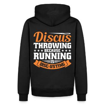 Discus Throw Discus Thrower Athletics Discus - Men’s Premium Organic Hoodie - black - Back - Nico (187cm)