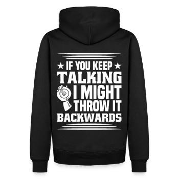 Discus Throw Discus Thrower Athletics Discus - Men’s Premium Organic Hoodie - black - Back - Nico (187cm)