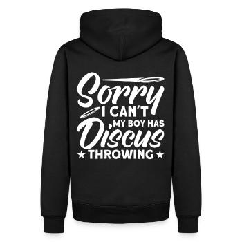 Discus Throw Discus Thrower Athletics Discus - Men’s Premium Organic Hoodie - black - Back - Nico (187cm)