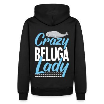 Béluga Béluga Baleine Observation des baleines Dauphin Dauphin - Sweat à capuche Premium bio Homme - noir - Dos - Nico (187cm)