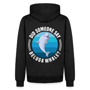 Béluga Béluga Baleine Observation des baleines Dauphin Dauphin - Sweat à capuche Premium bio Homme - noir - Dos - Nico (187cm)