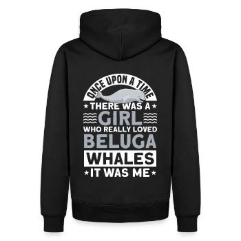 Béluga Béluga Baleine Observation des baleines Dauphin Dauphin - Sweat à capuche Premium bio Homme - noir - Dos - Nico (187cm)