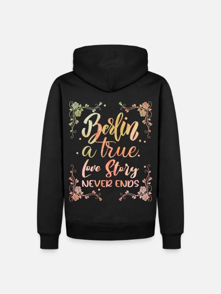 Berlin, Germany Capital, Berlin Saying - Men’s Premium Organic Hoodie - black