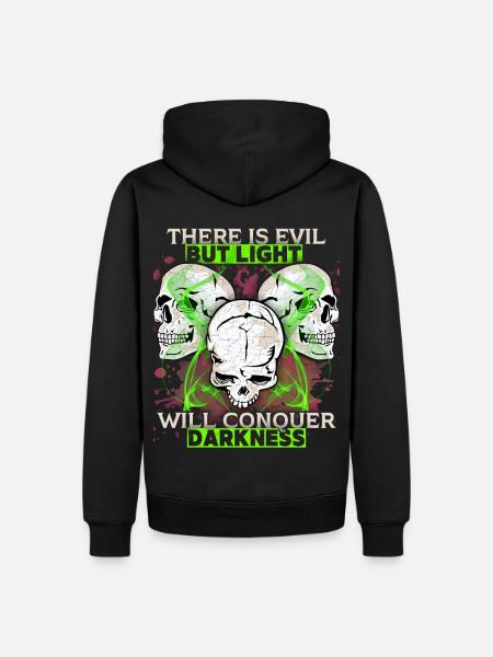 Comic Skull Skull Motivation Saying - Men’s Premium Organic Hoodie - black